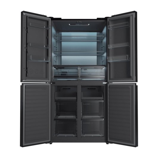Frigorífico Americano Cecotec Bolero CoolMarket 4D 503 Total No Frost 177,5cm 503L D Negro Cristal