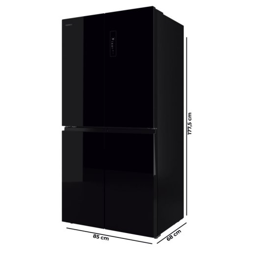 Frigorífico Americano Cecotec Bolero CoolMarket 4D 503 Total No Frost 177,5cm 503L D Negro Cristal