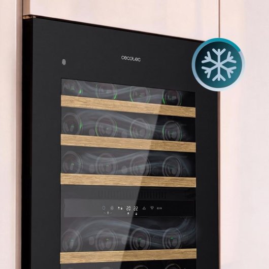 Weinkühlschrank Cecotec Bolero GrandSommelier Duo 57000 Touch 57 Flaschen Matt Schwarz