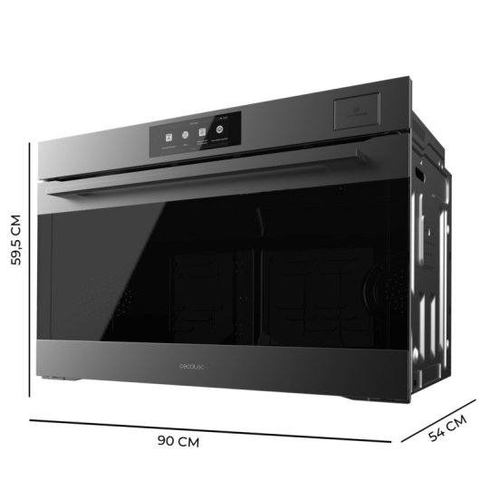 Horno Multifunción Cecotec Bolero Hexa S609000 Matt TFT 133L 60cm Hidrolítico A++ AirFryer Vapor Negro