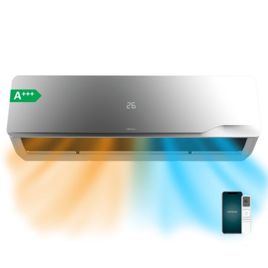 Split-Klimaanlage Cecotec AirClima 18000 Wind Connected 18.000 BTU A+++ Inverter mit Wärmepumpe WLAN Fernbedienung