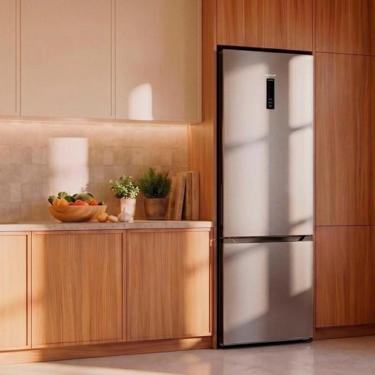 Frigorífico Combi Cecotec Bolero CoolMarket Combi 377 Inox A 377L