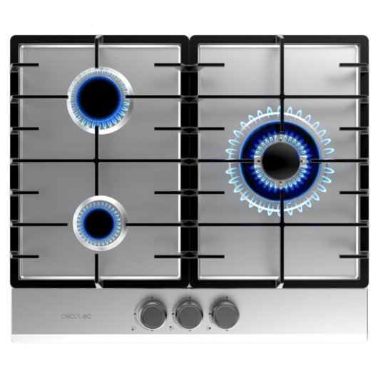 Placa de gas Cecotec Bolero Squad GN 3200F Inox 3 Fuegos