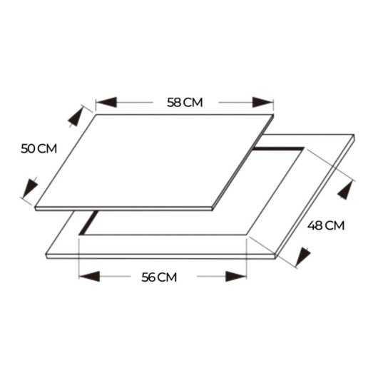 Placa de gas Cecotec Bolero Squad GN 3200F Inox 3 Fuegos