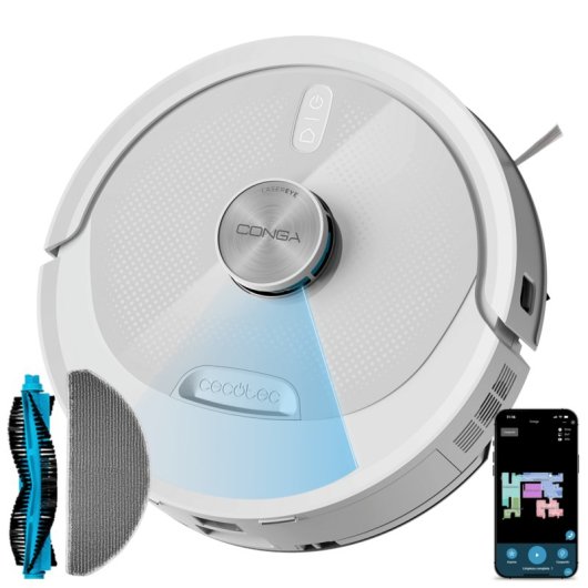 Robot Aspirador Cecotec Conga M60 Pearl Navegación Láser 13.000 Pa 200 min