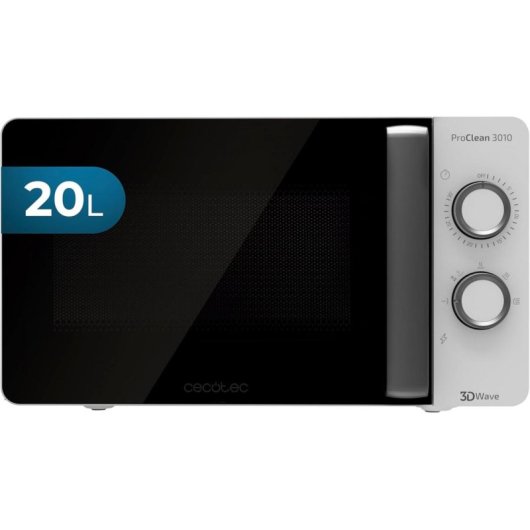 Microondes Cecotec Proclean 3010 Wave 20 Litres 700W avec 3DWave et Minuterie