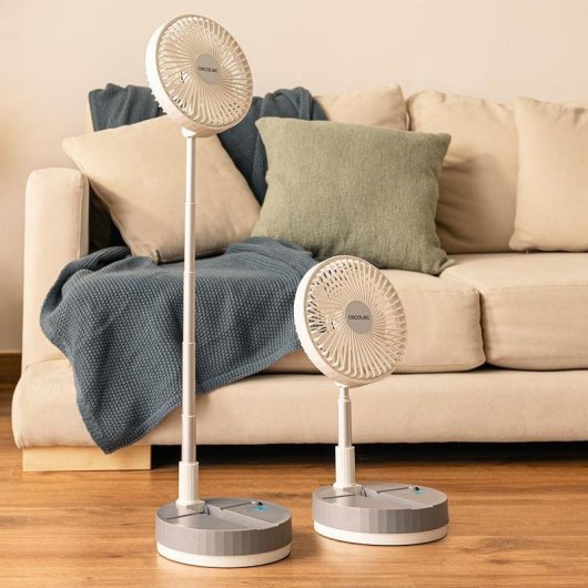Ventilador Portátil Plegable Cecotec EnergySilence 800 FoldAir 7200mAh 4 Velocidades Oscilación con Mando