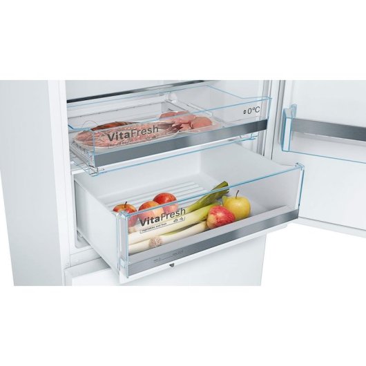 Frigorífico Combi Bosch KGE49AWCA Defrost 201cm 419L C Blanco