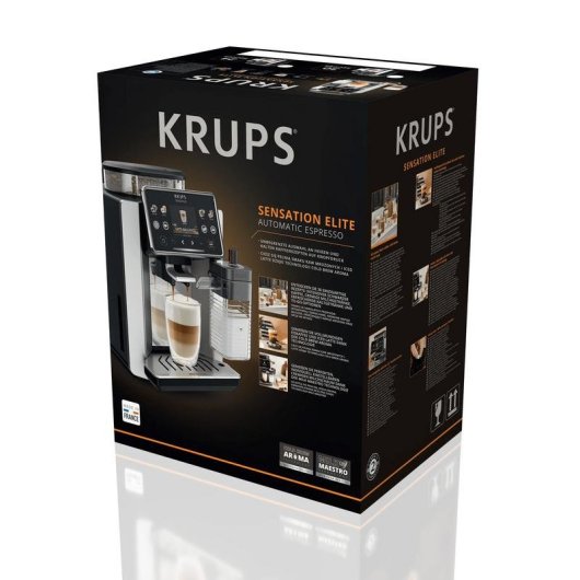 Cafetera Espresso Krups Sensation Elite Aluminium 2L 15 Bares molinillo integrado