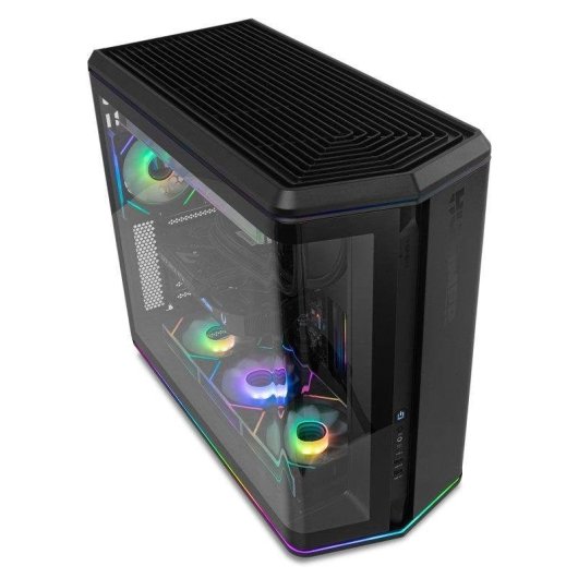 Caixa Mi-Torre ATX Nox Hummer Anvil Cristal Curvo ARGB Preta USB 3.0 Type C