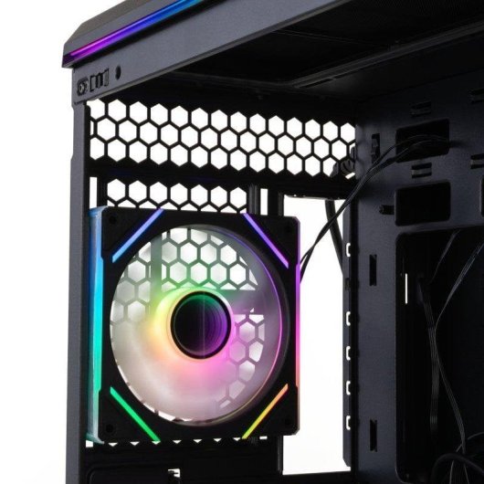 Caixa Mi-Torre ATX Nox Hummer Anvil Cristal Curvo ARGB Preta USB 3.0 Type C