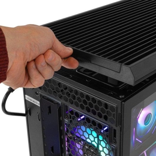 Caixa Mi-Torre ATX Nox Hummer Anvil Cristal Curvo ARGB Preta USB 3.0 Type C