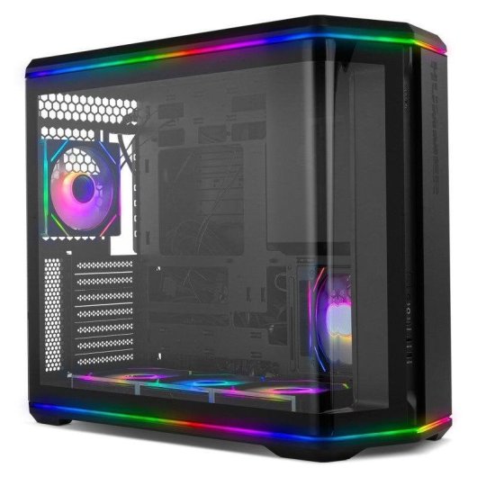 Caixa Mi-Torre ATX Nox Hummer Anvil Cristal Curvo ARGB Preta USB 3.0 Type C