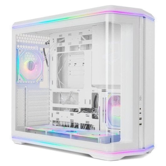 Caixa Mi-Torre ATX Nox Hummer Anvil Vidro Temperado Curvado ARGB Branca USB 3.0 Type C