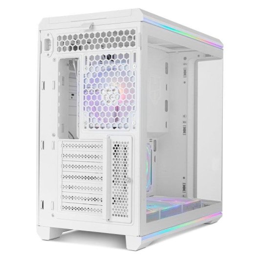 Caixa Mi-Torre ATX Nox Hummer Anvil Vidro Temperado Curvado ARGB Branca USB 3.0 Type C