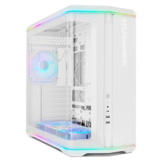 Caixa Mi-Torre ATX Nox Hummer Anvil Vidro Temperado Curvado ARGB Branca USB 3.0 Type C