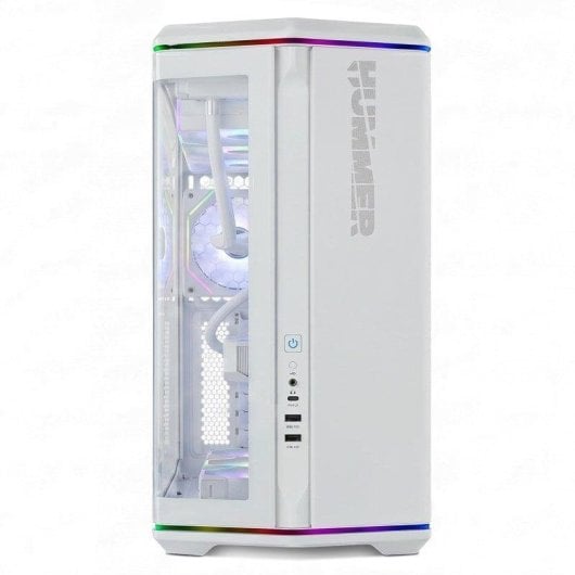 Caixa Mi-Torre ATX Nox Hummer Anvil Vidro Temperado Curvado ARGB Branca USB 3.0 Type C