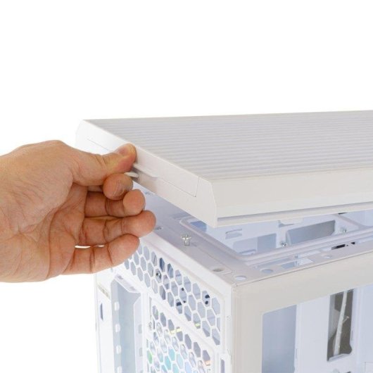 Caixa Mi-Torre ATX Nox Hummer Anvil Vidro Temperado Curvado ARGB Branca USB 3.0 Type C