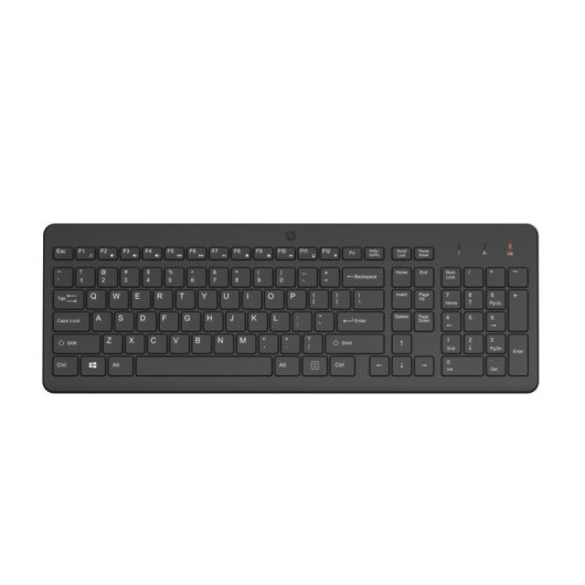 Teclado HP 220 inalámbrico de membrana completo con teclado numérico negro