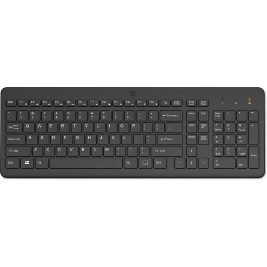 Teclado HP 220 inalámbrico de membrana completo con teclado numérico negro