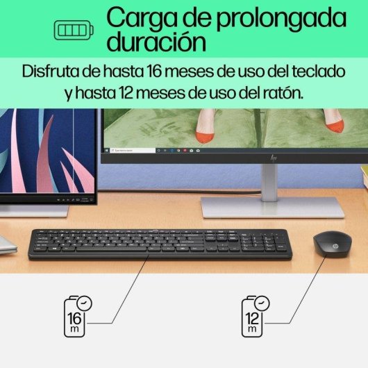 Teclado HP 230 de membrana inalámbrico blanco con ratón incluido 1600 DPI