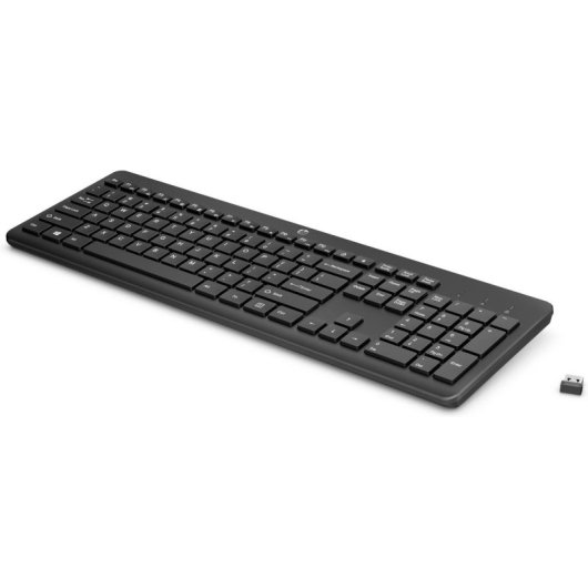 Teclado HP 230 membrana inalámbrico completo con receptor USB y batería AAA