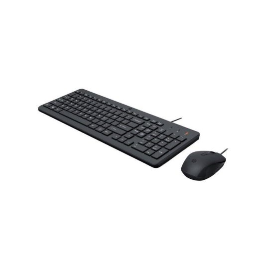 Teclado HP 150 de membrana alámbrico completo con ratón 1600 DPI negro
