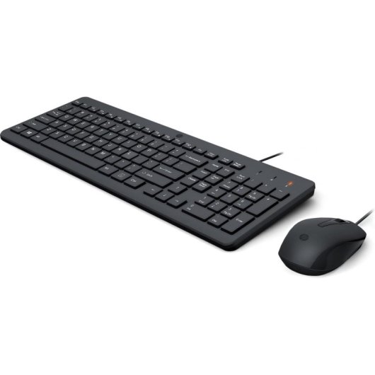 Teclado HP 150 de membrana alámbrico completo con ratón 1600 DPI negro