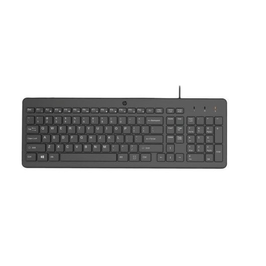 Teclado HP 150 alámbrico completo USB tipo A negro con teclado numérico