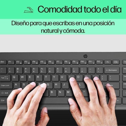Teclado HP 150 alámbrico completo USB tipo A negro con teclado numérico