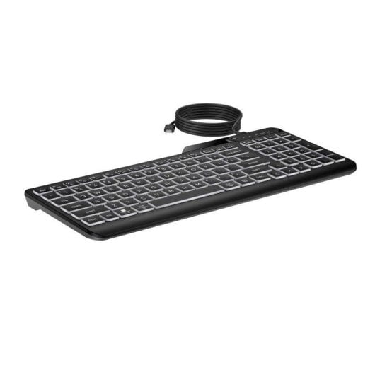 Teclado HP 400 alámbrico negro retroiluminado con 12 teclas programables