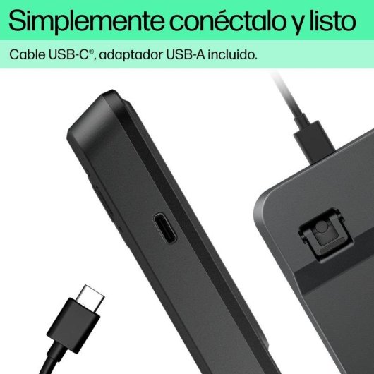 Teclado HP 400 alámbrico negro retroiluminado con 12 teclas programables