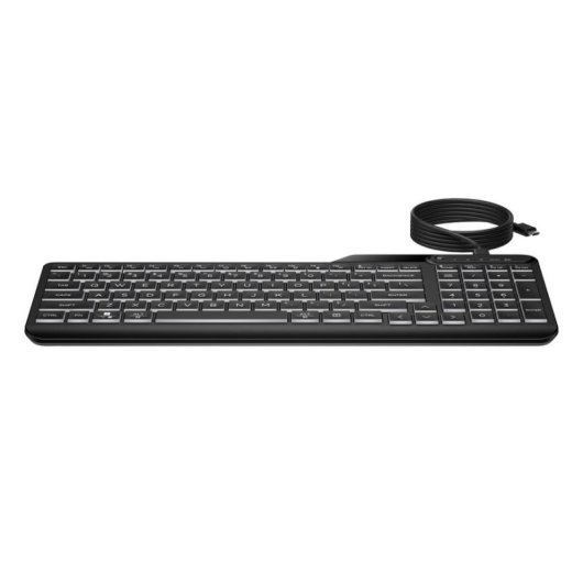 Teclado HP 400 alámbrico negro retroiluminado con 12 teclas programables