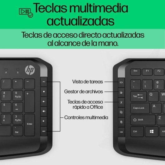 Tastiera HP Pavilion 200 cablata completa con mouse ambidestro nero