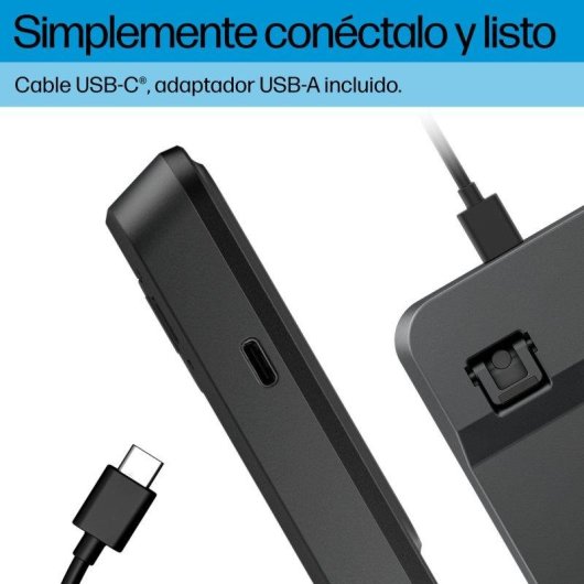 Teclado HP 405 membrana alámbrico retroiluminado USB-C con teclas programables