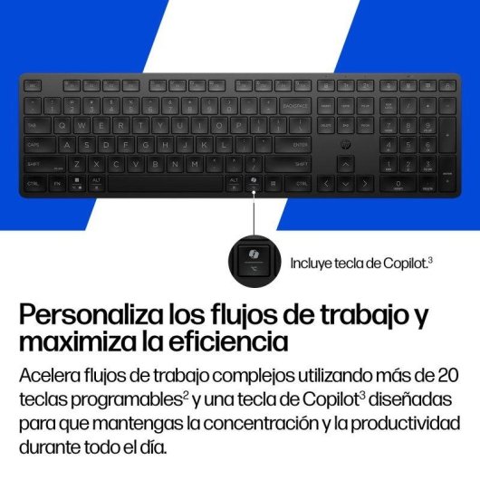 Clavier HP 495k sans fil multi-appareils profil bas noir Français