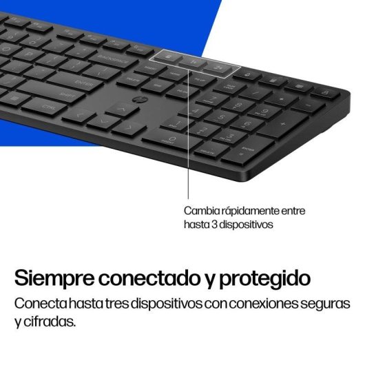 Clavier HP 495k sans fil multi-appareils profil bas noir Français