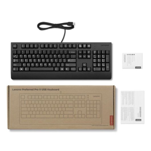 Clavier Lenovo Preferred Pro II AZERTY Français filaire USB noir complet