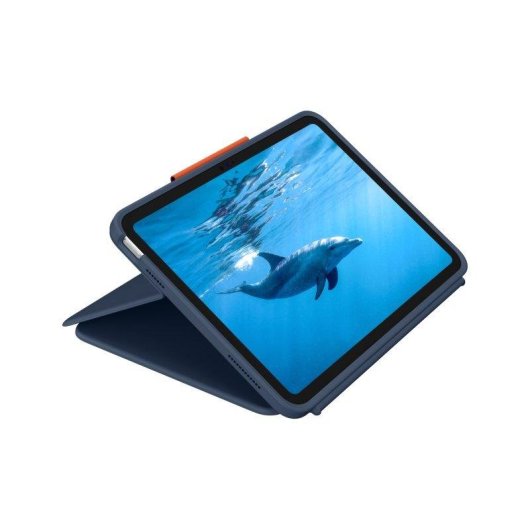 Clavier Logitech Rugged Combo 4 AZERTY bleu avec trackpad et protection robuste