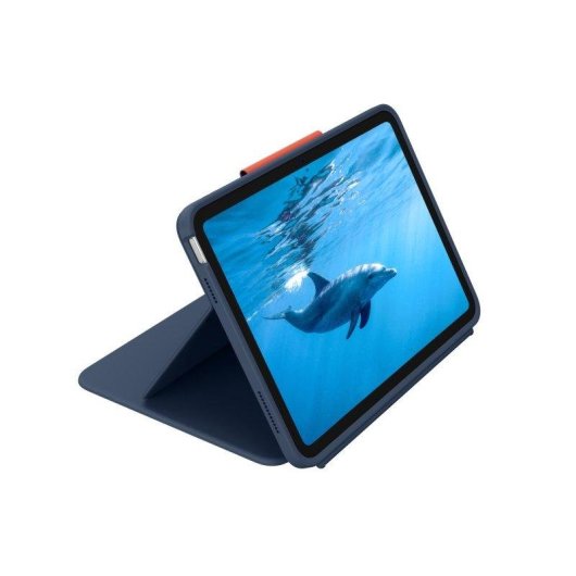 Clavier Logitech Rugged Combo 4 AZERTY bleu avec trackpad et protection robuste