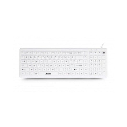 Teclado Urban Factory Sanee AZERTY Francês branco completo IP68 USB