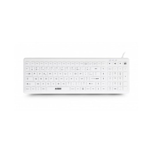 Teclado Urban Factory Sanee AZERTY Francês branco completo IP68 USB