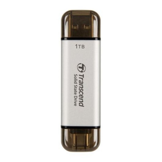 Disque Dur Transcend ESD310 1TB SSD USB Type-A/C 10 Gbit/s Argent