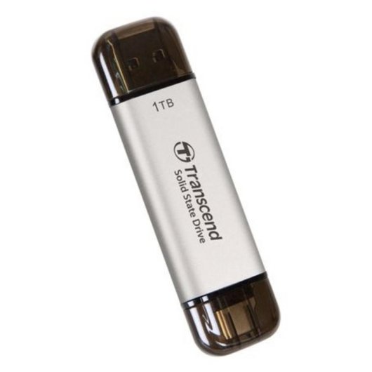 Disque Dur Transcend ESD310 1TB SSD USB Type-A/C 10 Gbit/s Argent