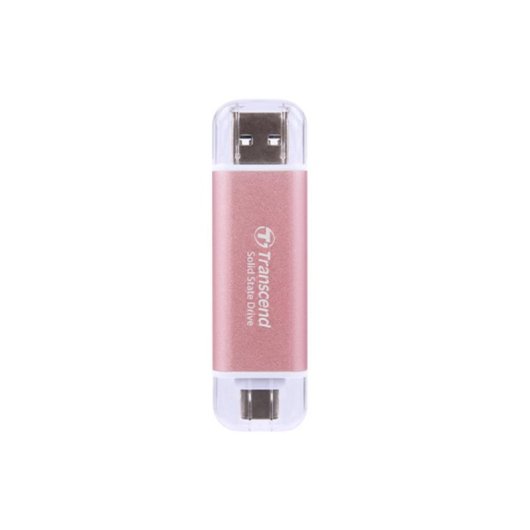 Disque Dur Transcend ESD310 512GB SSD USB 10 Gbit/s Rose avec Protection