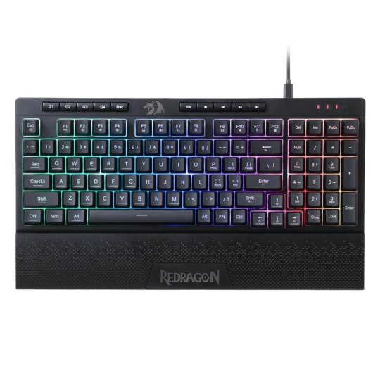 Teclado Redragon K515-RGB de membrana con macros programables y RGB