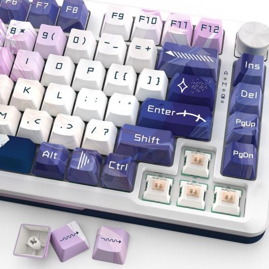 Teclado Redragon K681ACG-RGB-PRO mecánico 75% compacto con triple conectividad y RGB