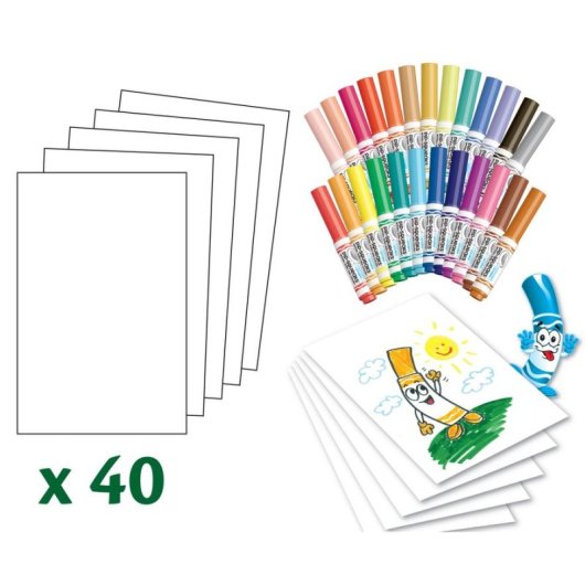 Kit de manualidades Crayola 04-5227 pour enfants, 65 pièces, mallette