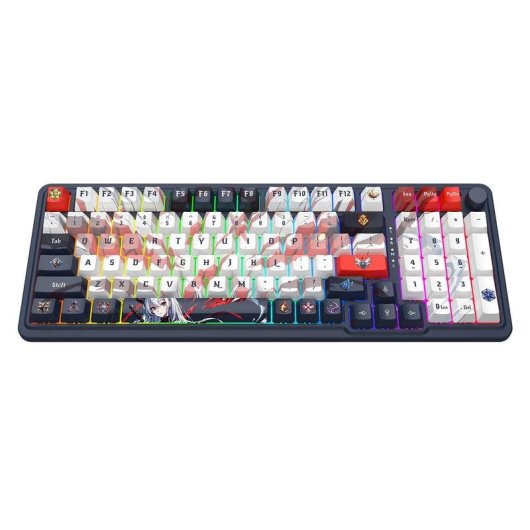 Teclado Redragon K686AK-RGB-PRO EISA mecánico inalámbrico con dial y RGB
