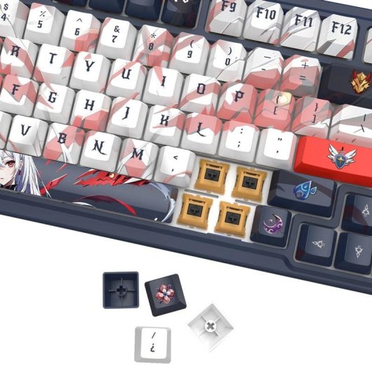 Teclado Redragon K686AK-RGB-PRO EISA mecánico inalámbrico con dial y RGB